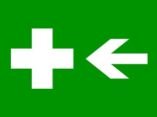 se&ntilde;al direccion enfermeria izquierda