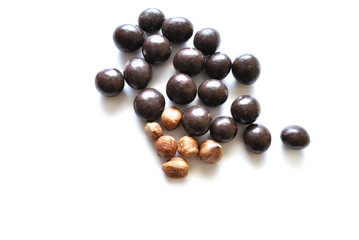 A close up image of hazelnuts