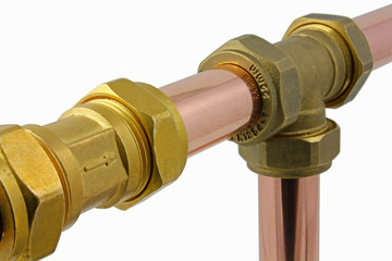 close up compression fittings