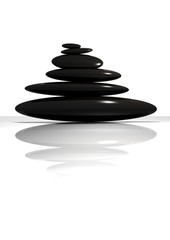 Black zen stones