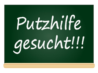 Obraz premium Putzhilfe gesucht!