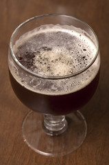 Home Brewed copper ale in glass