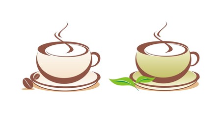 Coffee and tea vector illustration