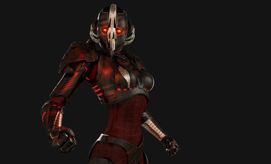 Fototapeta premium Advanced cyborg soldier