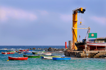 Port de San Andres &agrave; Tenerife aux &icirc;les Canaries