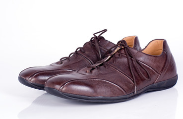 chaussures en cuir homme marron