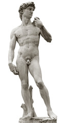 Michelangelo's David with clipping path