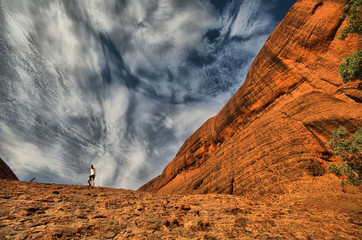 roca paisaje piedra naranja