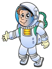 Photo sur Aluminium Cosmos Astronaute de dessin animé