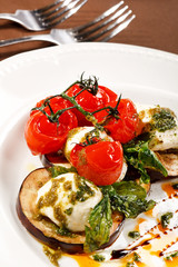 grilled vegetables with mozzarella