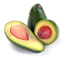Ripe sliced avocado