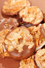 chocolate sweets with almond