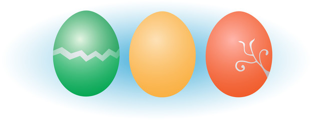 Easter eggs vector illustration