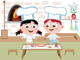 Children cook
