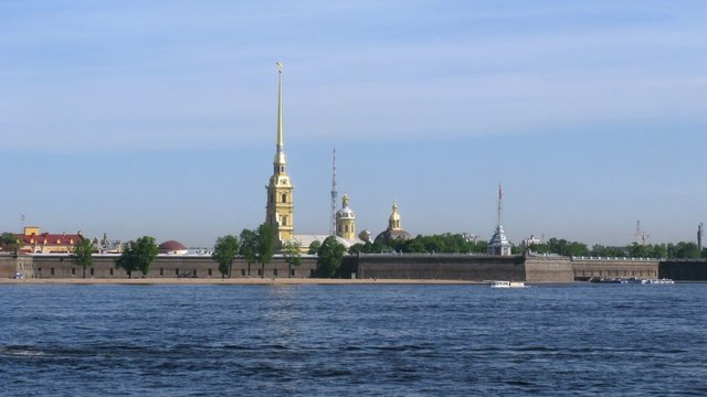 Peter and Paul Fortress and river Neva in St. Petersburg