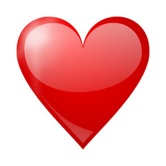 red heart web button