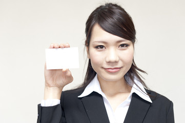 a portrait of young business woman