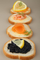 canapés, toast, apéritif