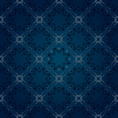 Seamless floral blue pattern