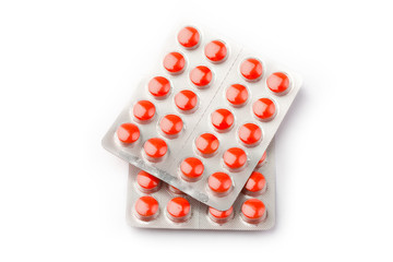 Pills isolated on white