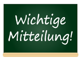 Obraz premium Wichtige Mitteilung!
