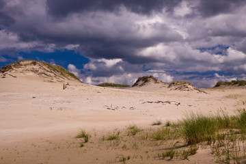 The moving sands in the Polish Desert near Leba