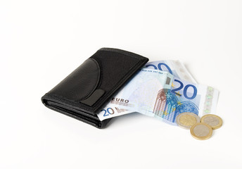 wallet and euros