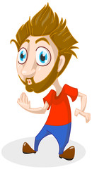 surprised man. clipping path included.