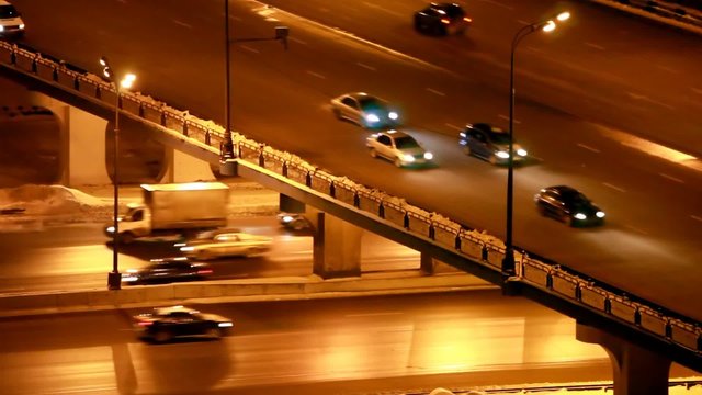 traffic of cars on bridge