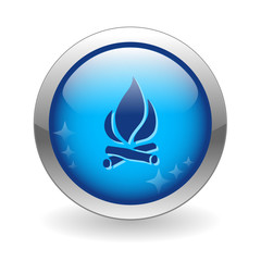 DELETE button (fire symbol vector icon recycle data file)