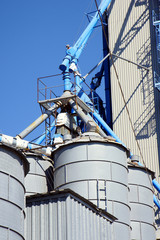 Silos close-up vertical