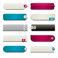 Flat Web Button Elements