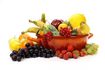 Fruits on a fruit-dish