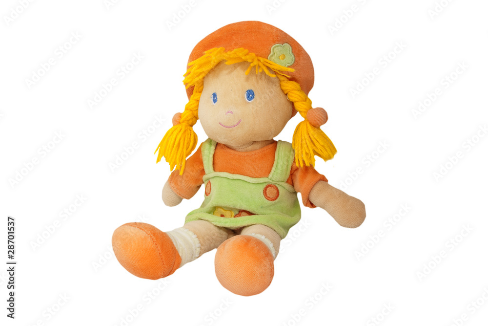 Wall mural plush doll