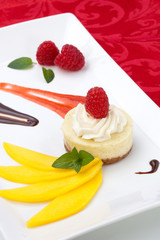 Vanilla Raspberry Cheesecake