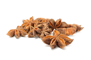 Anise Stars Isolated on White Background