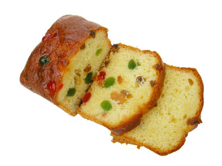 Kuchen vor weißem Hintergrund