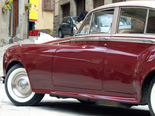 A beautiful line of elegant limousines