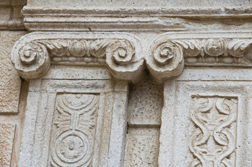 Closeup of a column.