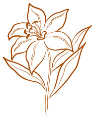 Abstract flower, pictogram