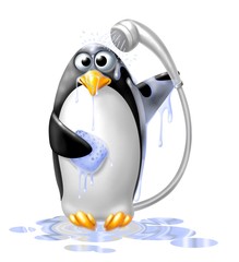 Fototapeta premium pinguino doccia