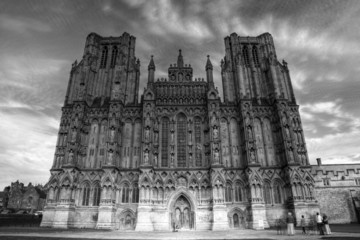 Fototapeta na wymiar Gothic cathedral at wells england