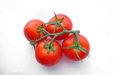 Red tomatos isolated
