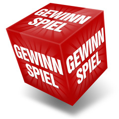 3d würfel button icon gewinnspiel