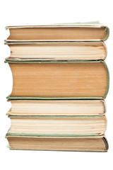 Stack of old, dicoloured books