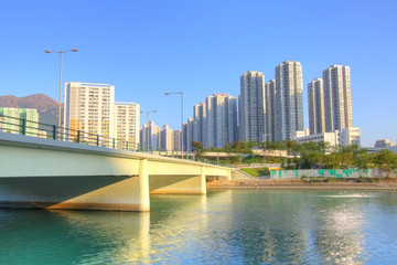 Fototapeta na wymiar Most w Hongkongu, HDR