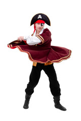 young dancer dressed as pirate seated dancing