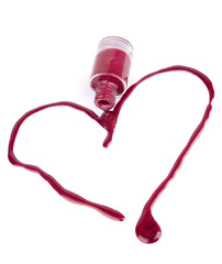 Nail polish heart