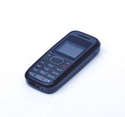 Mobile phone isolated on white background.