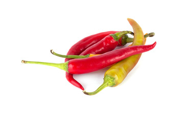 Chilli pepper isolated on white background.
